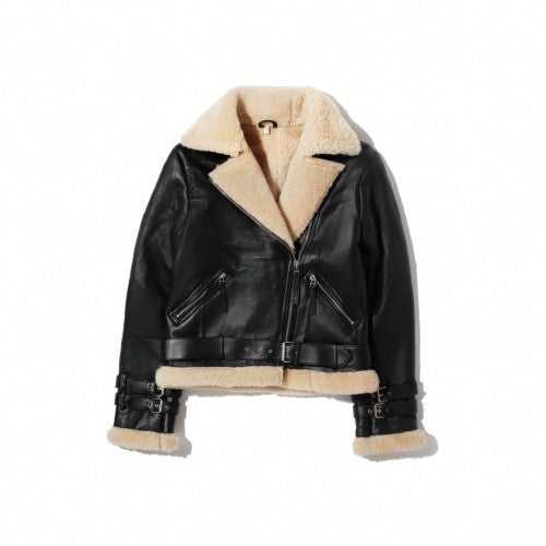 Alison Leather Aviator Lambskin Jacket for Women-Regular Fit