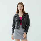 Alison Leather Regular Fit Lambskin Leather Biker Jacket