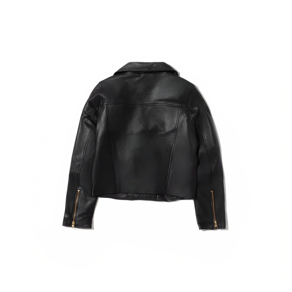 Alison Leather Lambskin Black Biker Jacket – Regular Fit