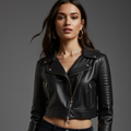 Alison Leather Lambskin Biker Jacket-Regular Fit